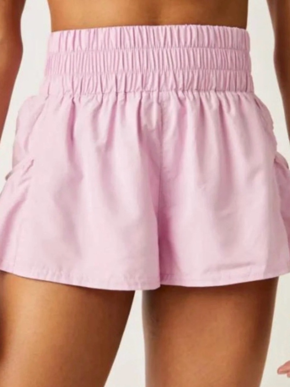 FP Movement by Free People Light Pink High-Waist Elastic Shorts
